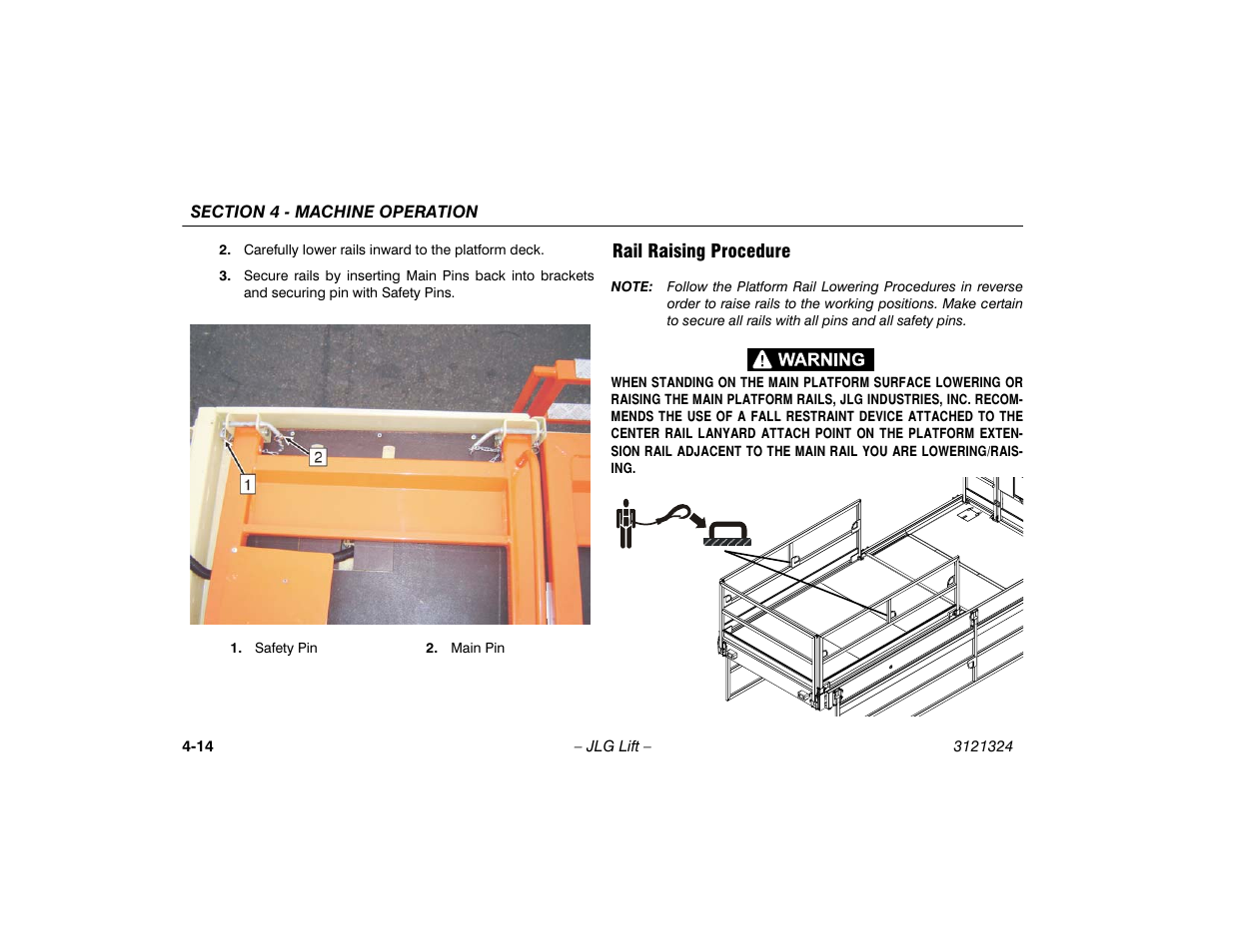 Rail raising procedure | JLG 80SL Operator Manual User Manual | Page 64 / 94