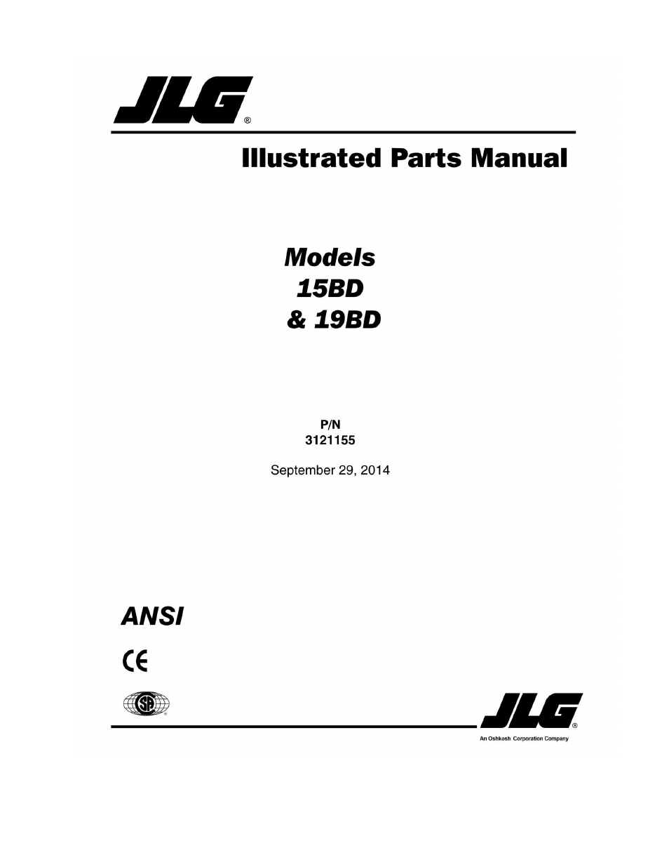 JLG 19BD Parts Manual User Manual | 92 pages