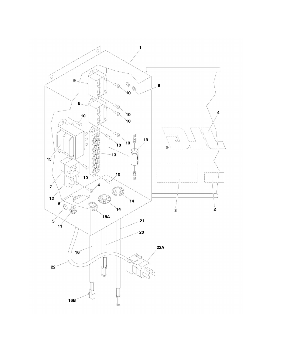 Figure 2-4. ac junction box assembly | JLG 19BD Parts Manual User Manual | Page 22 / 92