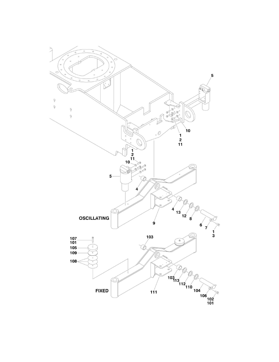 Figure 1-1. axle installation | JLG 600S_SJ Parts Manual User Manual | Page 10 / 302