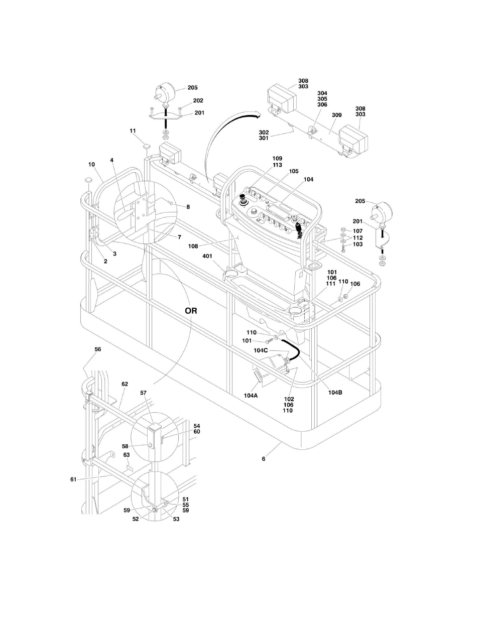 Figure 4-1. platform components installation | JLG 600S_SJ Parts Manual User Manual | Page 172 / 302