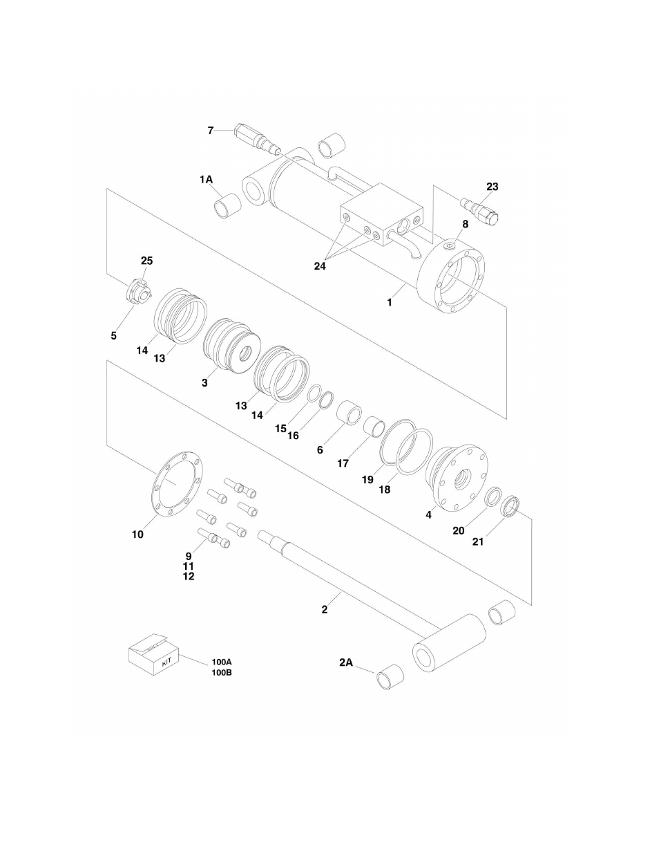 Figure 5-2. platform level slave cylinder assembly | JLG 600S_SJ Parts Manual User Manual | Page 192 / 302