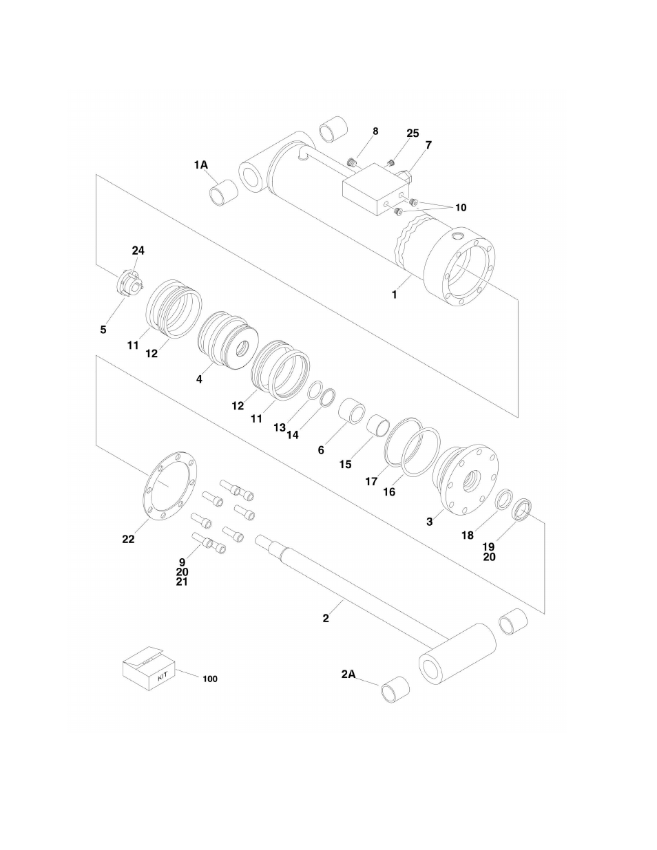 Figure 5-3. main lift cylinder assembly | JLG 600S_SJ Parts Manual User Manual | Page 196 / 302