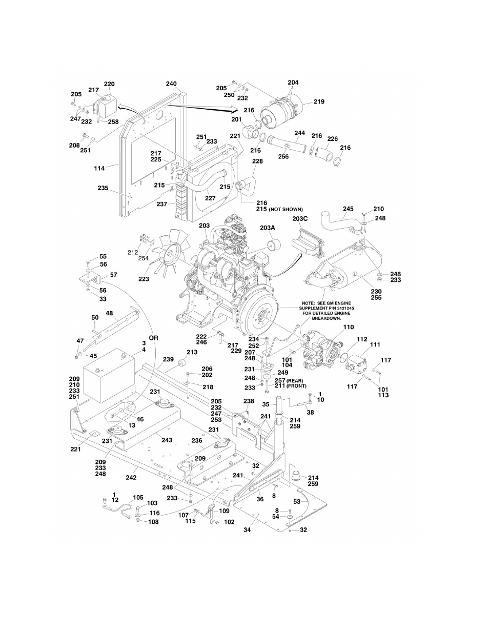 Figure 2-10. gm engine installation | JLG 600S_SJ Parts Manual User Manual | Page 82 / 302