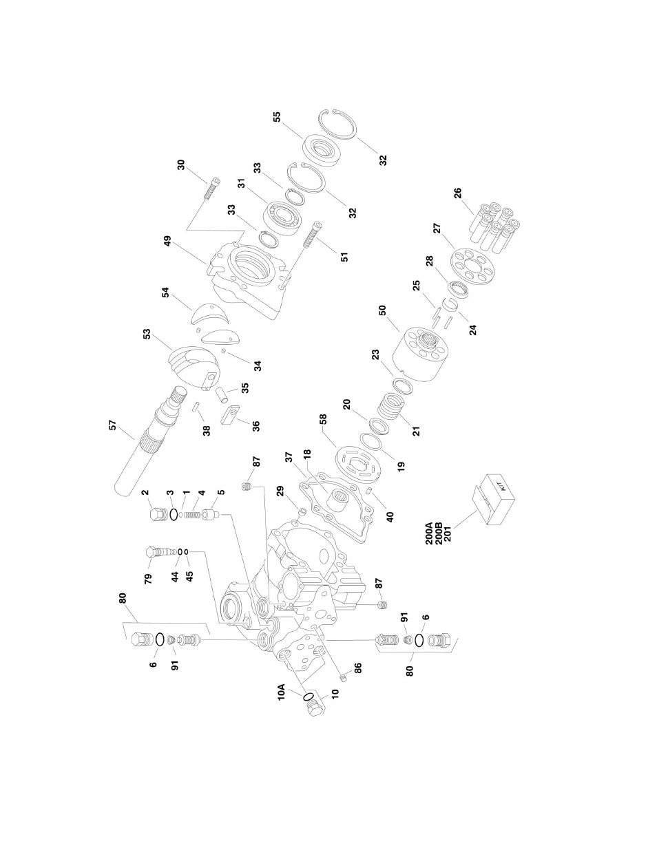 Figure 2-11. piston pump assembly | JLG 600S_SJ Parts Manual User Manual | Page 88 / 302