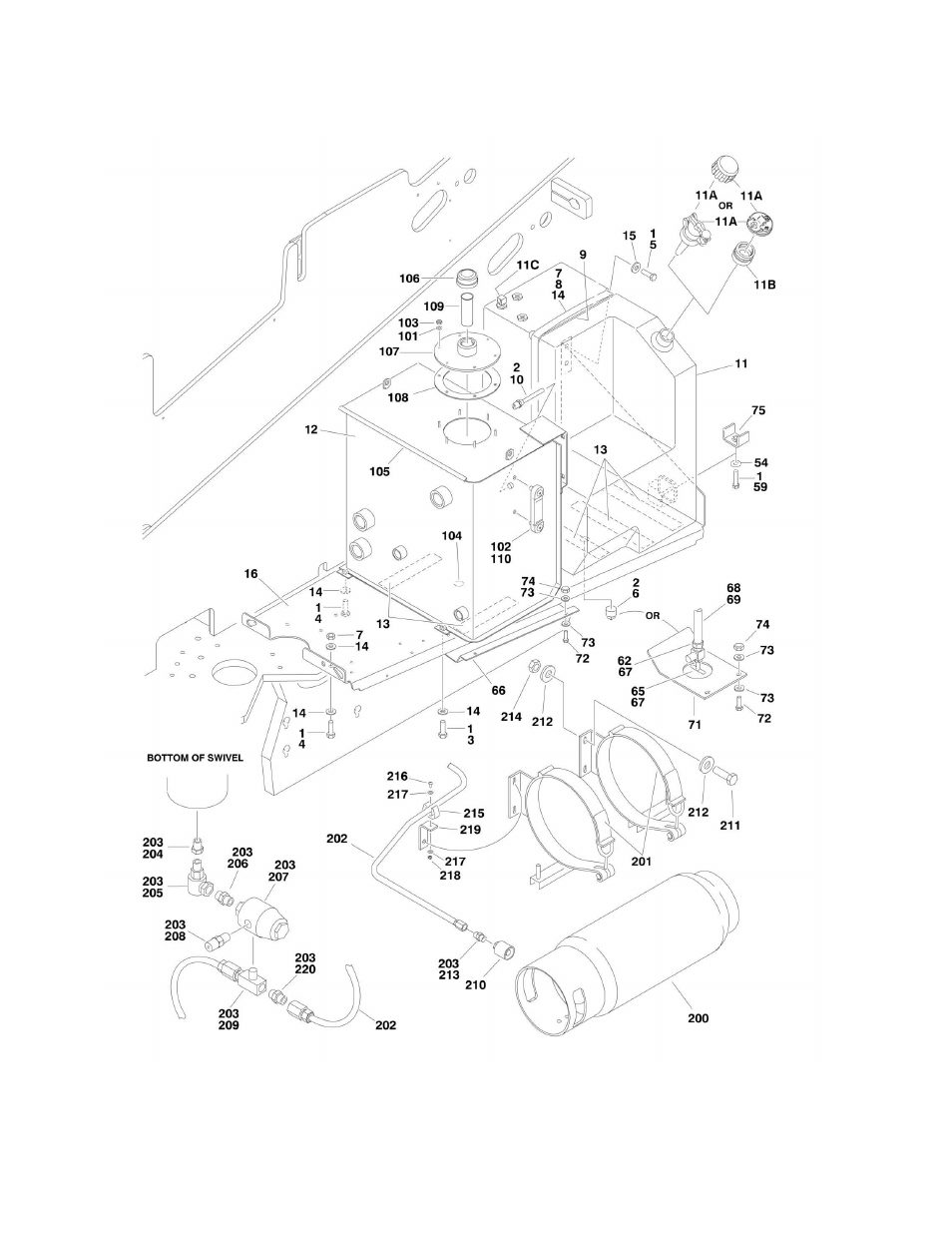 Figure 2-13. tank installations | JLG 600S_SJ Parts Manual User Manual | Page 96 / 302