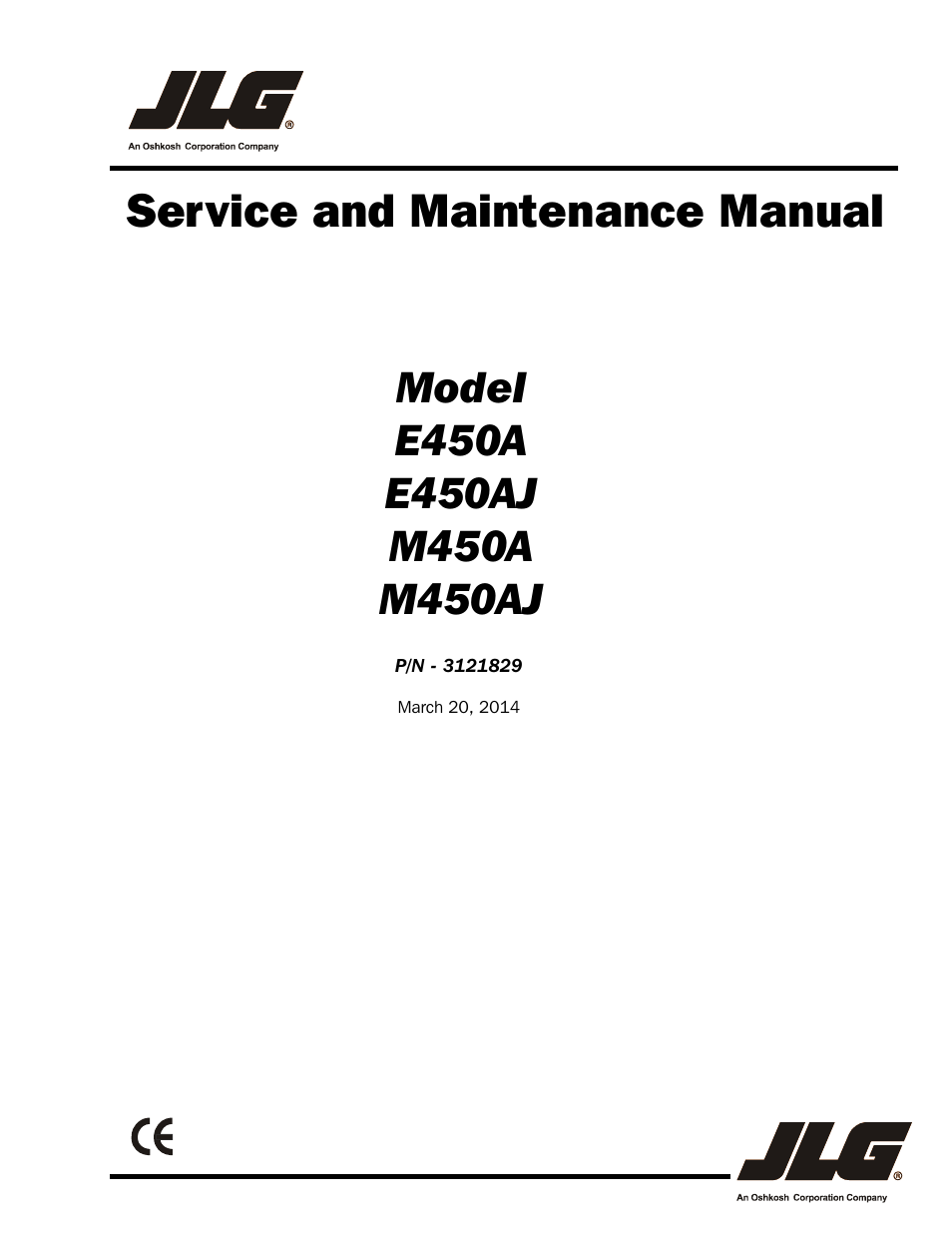 JLG M450 Service Manual User Manual | 256 pages