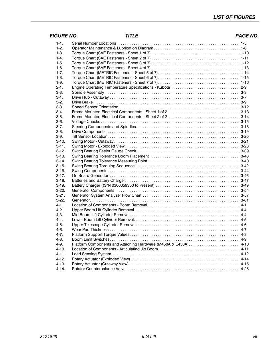 JLG M450 Service Manual User Manual | Page 11 / 256