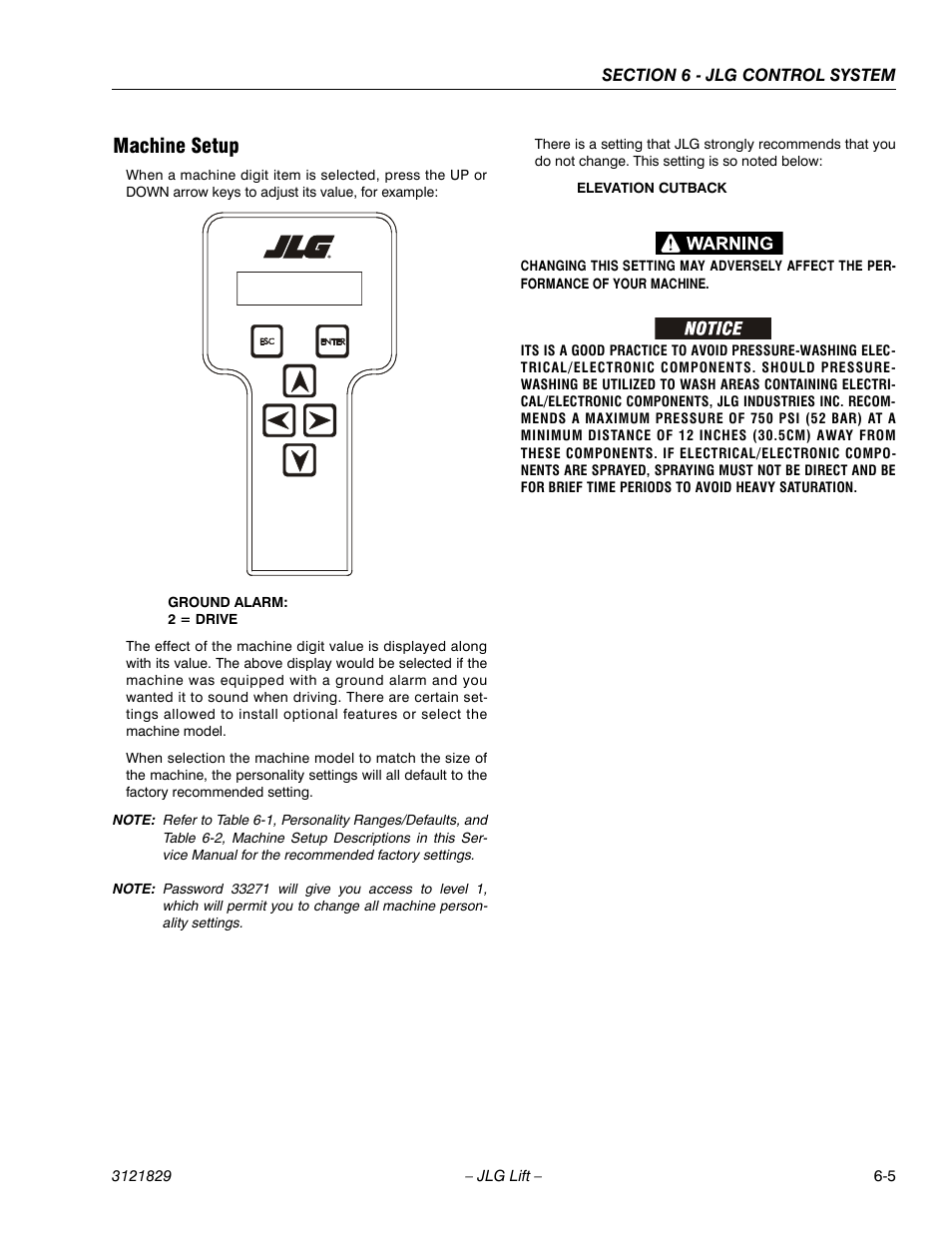 Machine setup, Machine setup -5 | JLG M450 Service Manual User Manual | Page 183 / 256