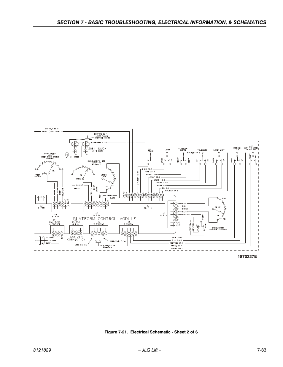 Electrical schematic - sheet 2 of 6 -33 | JLG M450 Service Manual User Manual | Page 243 / 256