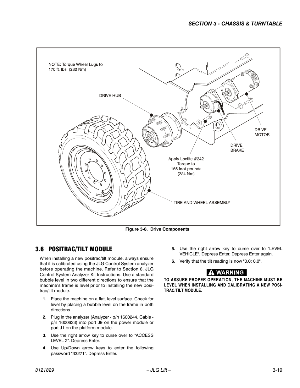 6 positrac/tilt module, Positrac/tilt module -19, Drive components -19 | JLG M450 Service Manual User Manual | Page 59 / 256