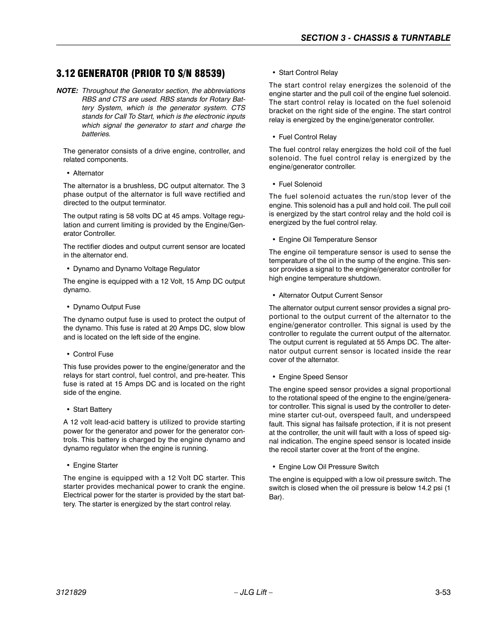 12 generator (prior to s/n 88539), Generator (prior to s/n 88539) -53 | JLG M450 Service Manual User Manual | Page 93 / 256