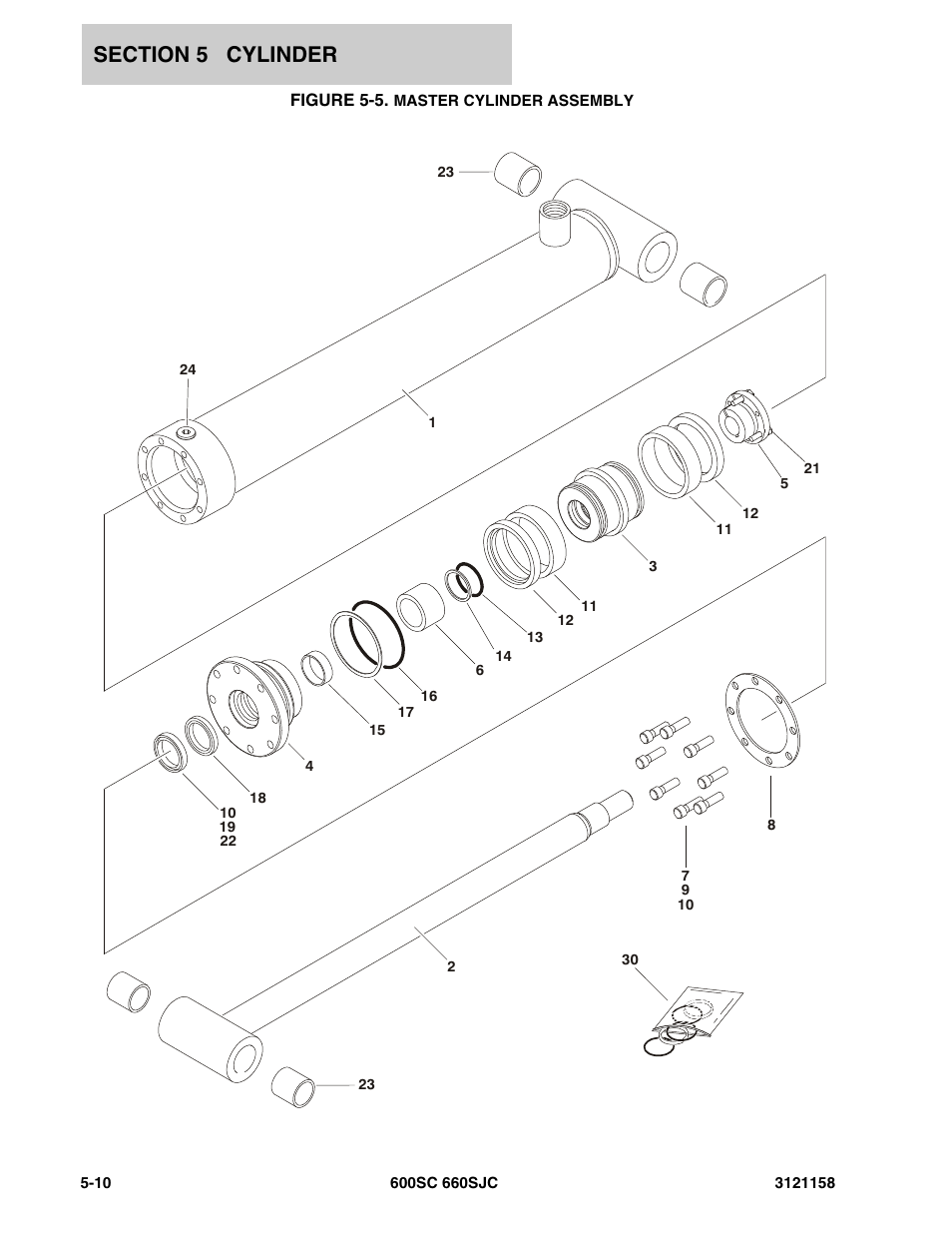 Figure 5-5. master cylinder assembly | JLG 600SC_660SJC Parts Manual User Manual | Page 162 / 266