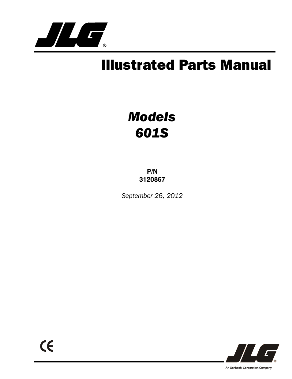 JLG 601S Parts Manual User Manual | 320 pages