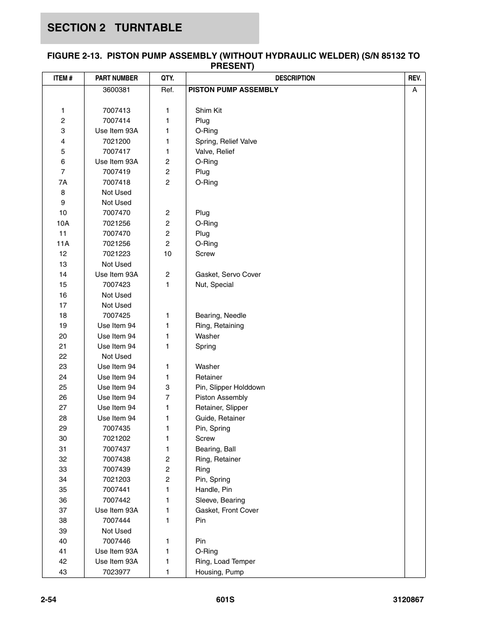 JLG 601S Parts Manual User Manual | Page 100 / 320