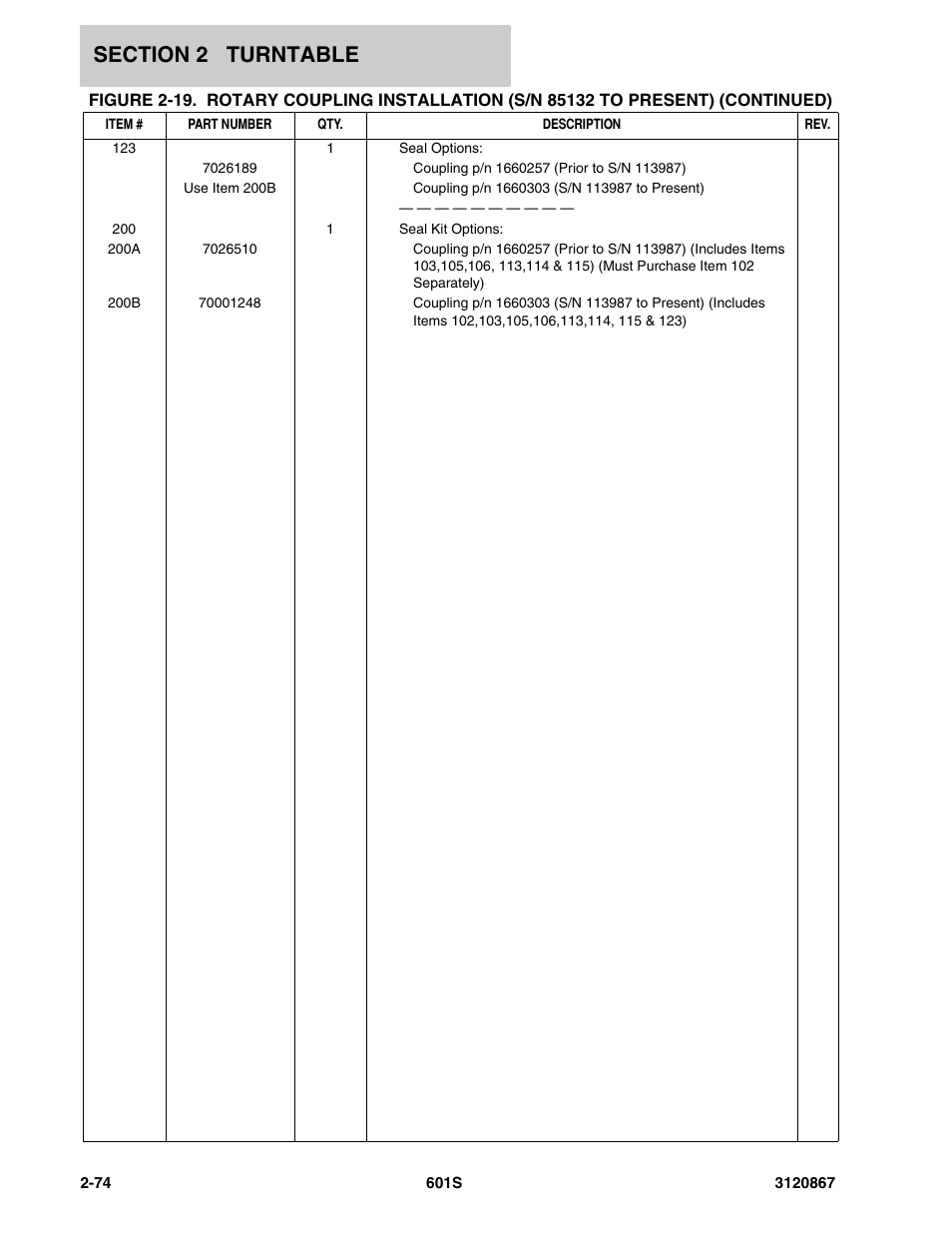 JLG 601S Parts Manual User Manual | Page 120 / 320