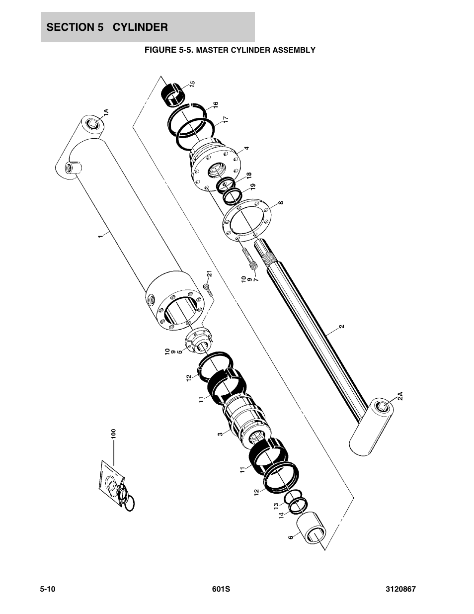 Figure 5-5. master cylinder assembly | JLG 601S Parts Manual User Manual | Page 206 / 320