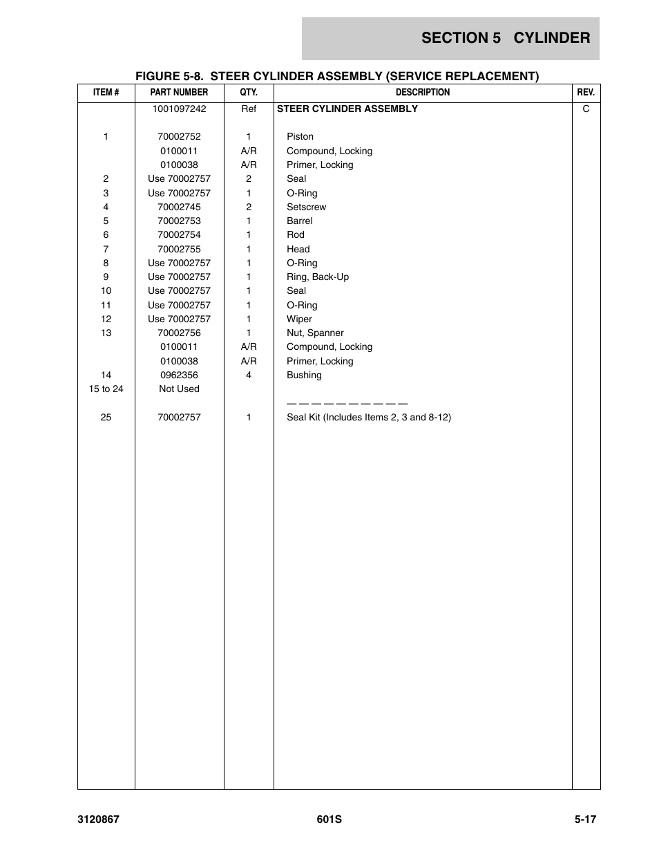 JLG 601S Parts Manual User Manual | Page 213 / 320