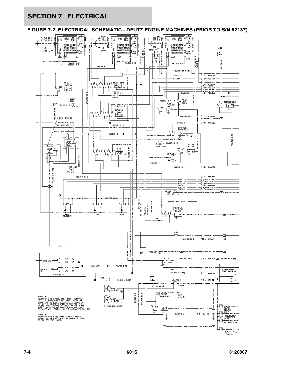 Electrical sch | JLG 601S Parts Manual User Manual | Page 246 / 320