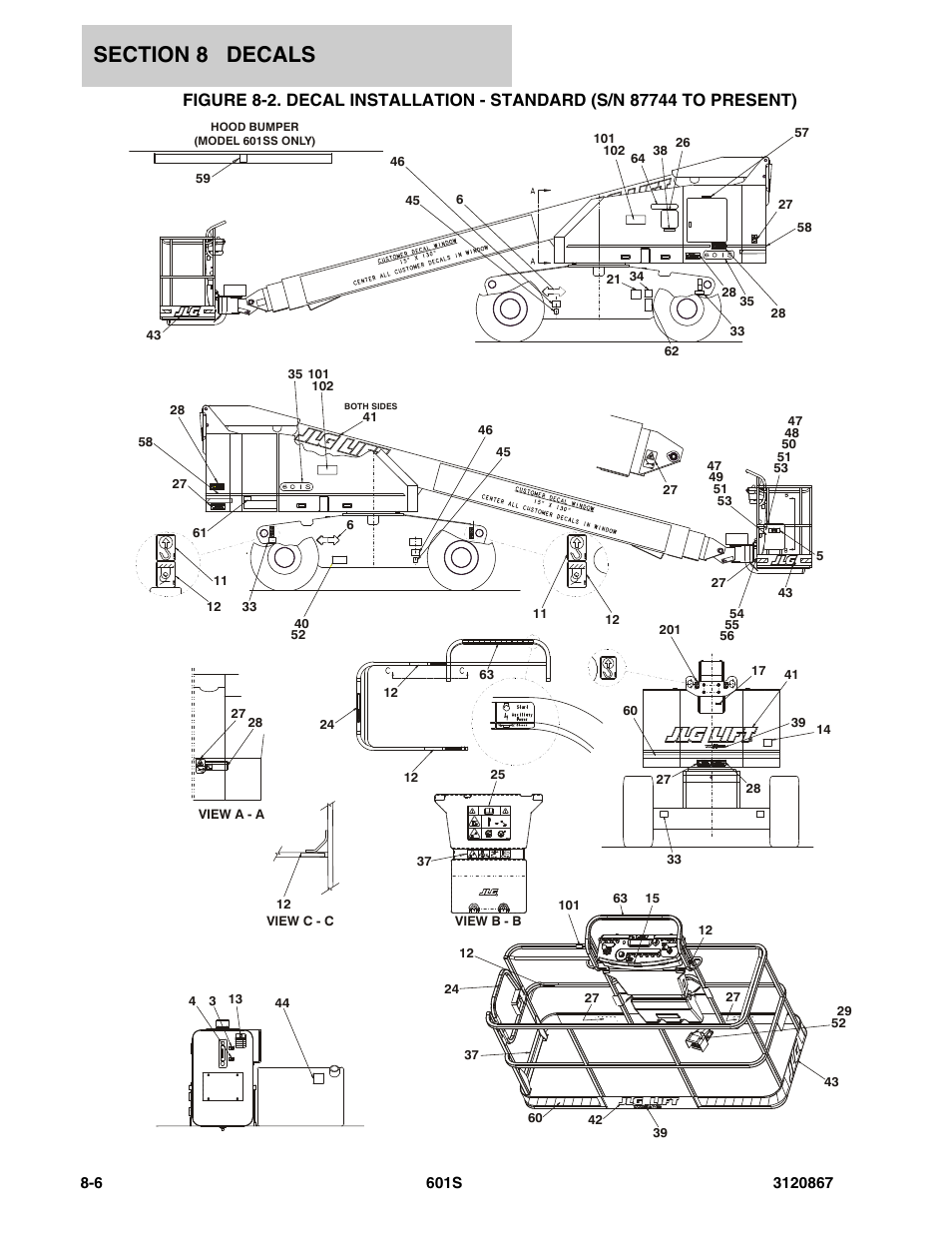 JLG 601S Parts Manual User Manual | Page 294 / 320