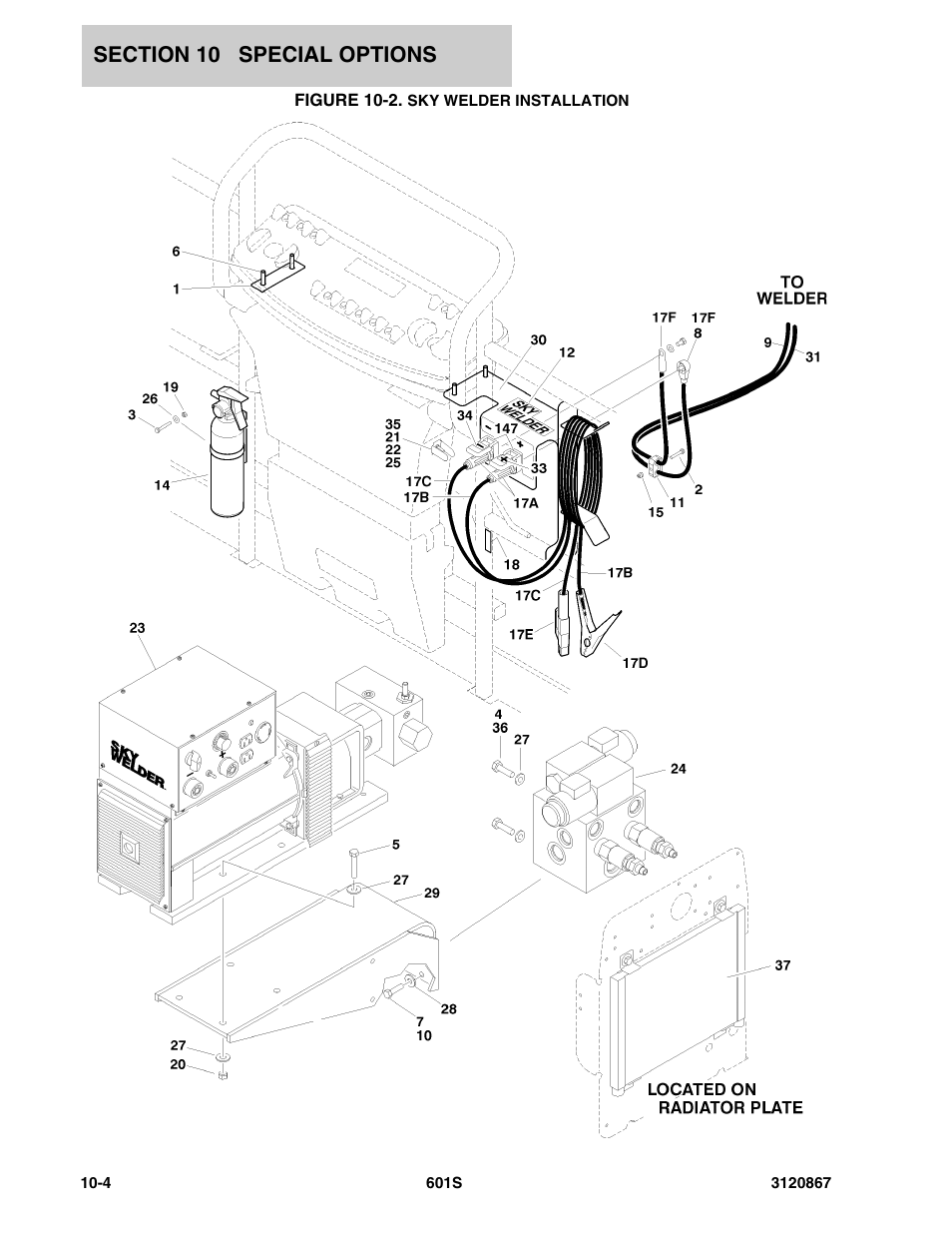 Figure 10-2. sky welder installation | JLG 601S Parts Manual User Manual | Page 302 / 320