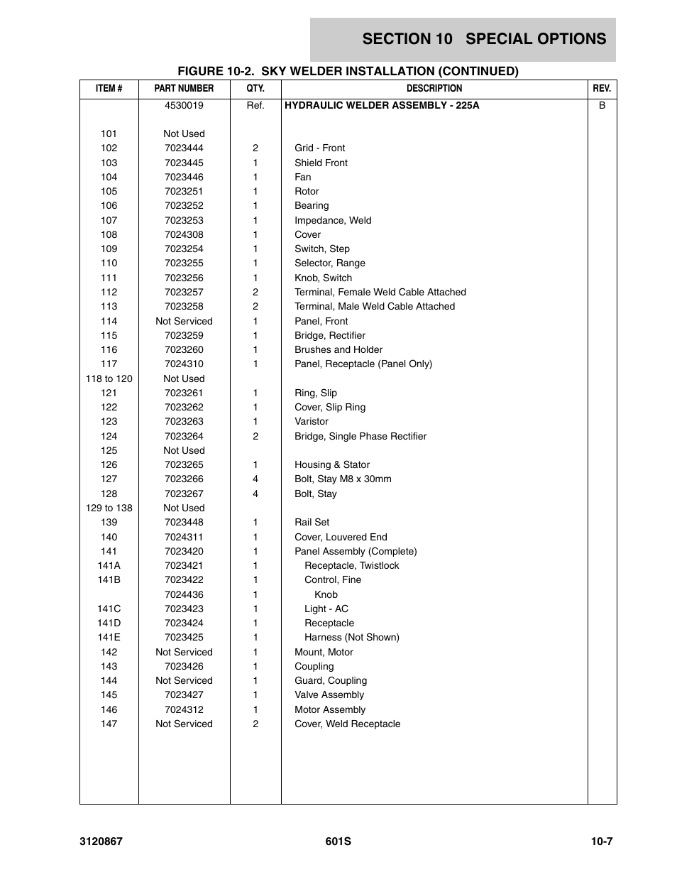 JLG 601S Parts Manual User Manual | Page 305 / 320