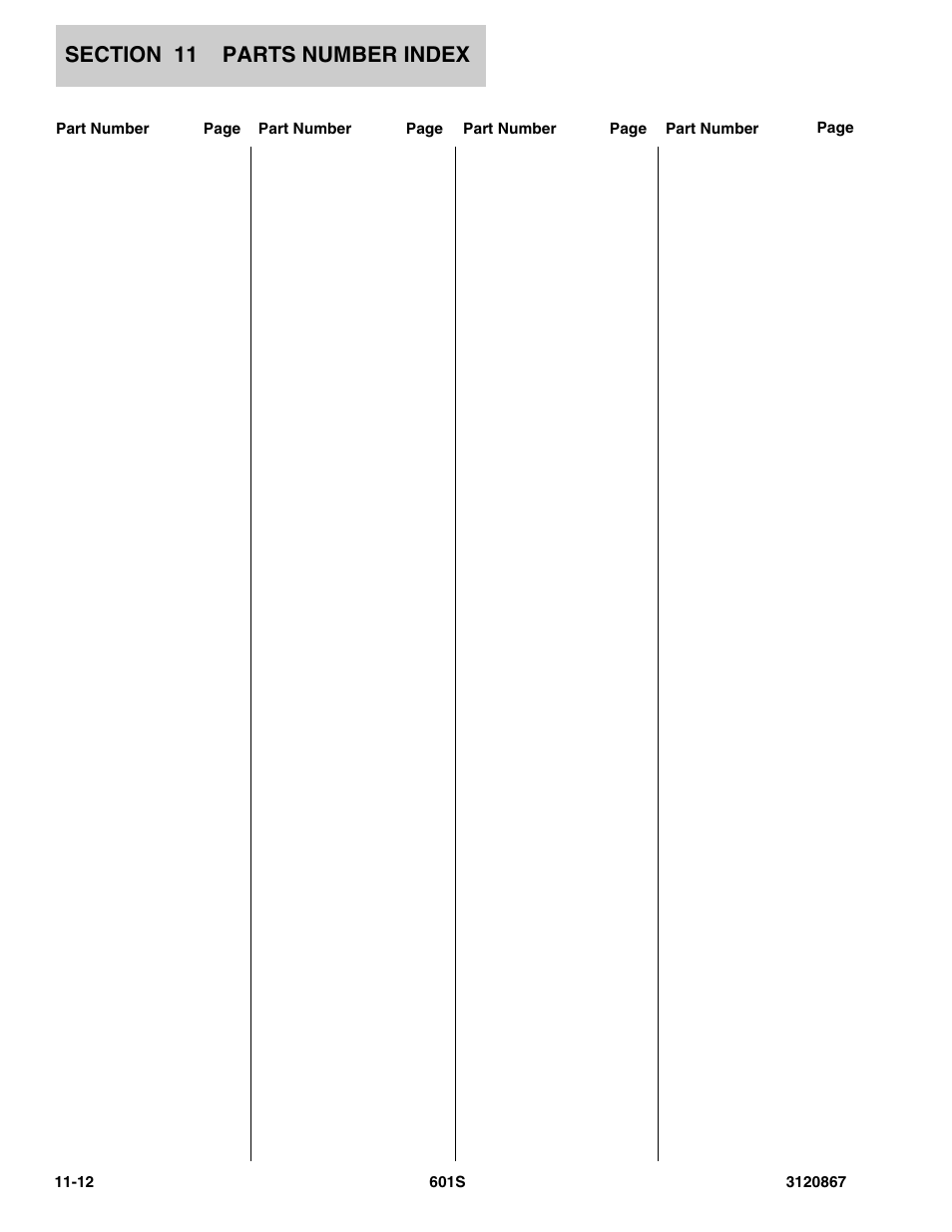 JLG 601S Parts Manual User Manual | Page 318 / 320