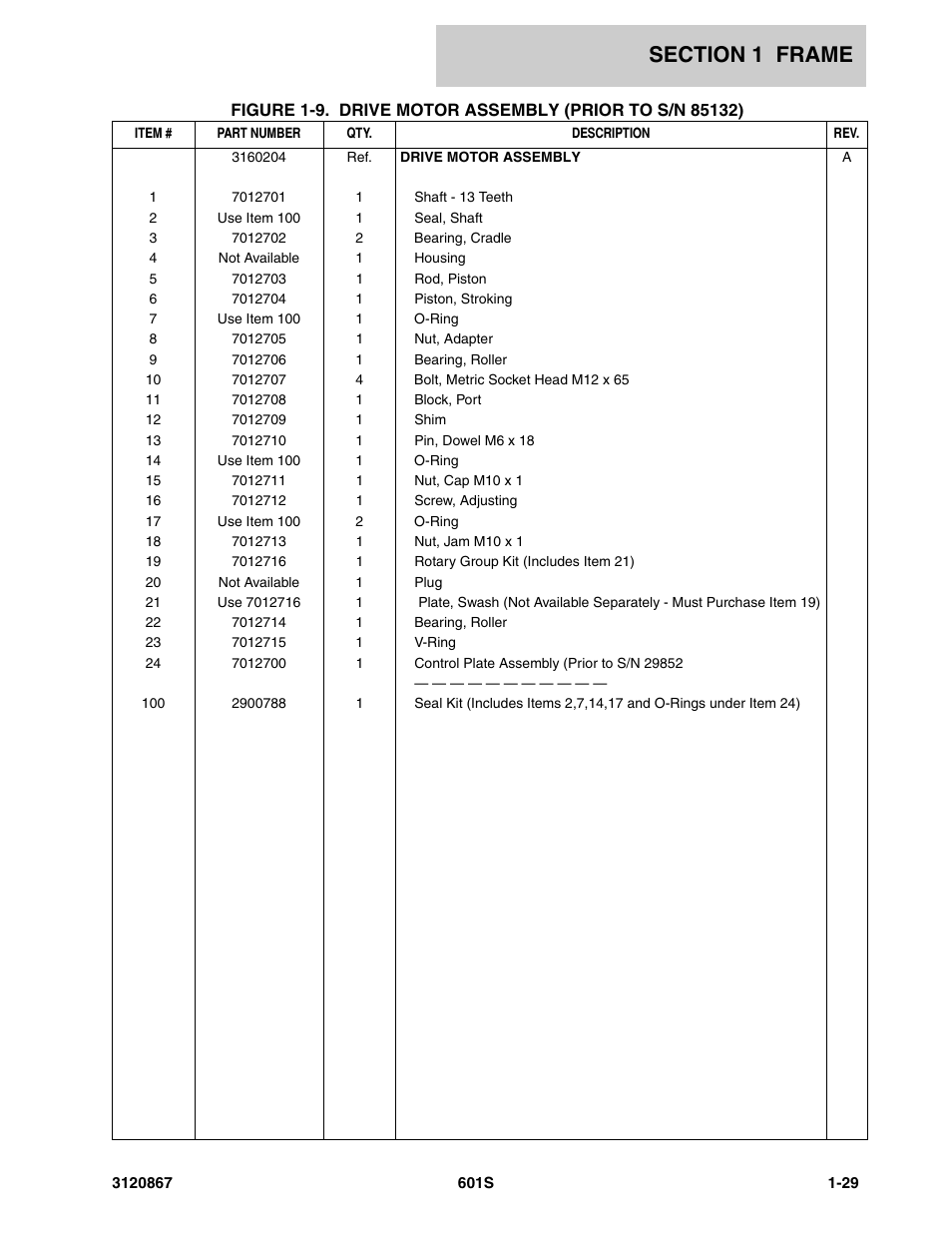JLG 601S Parts Manual User Manual | Page 37 / 320