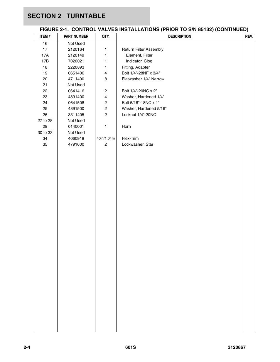 JLG 601S Parts Manual User Manual | Page 50 / 320