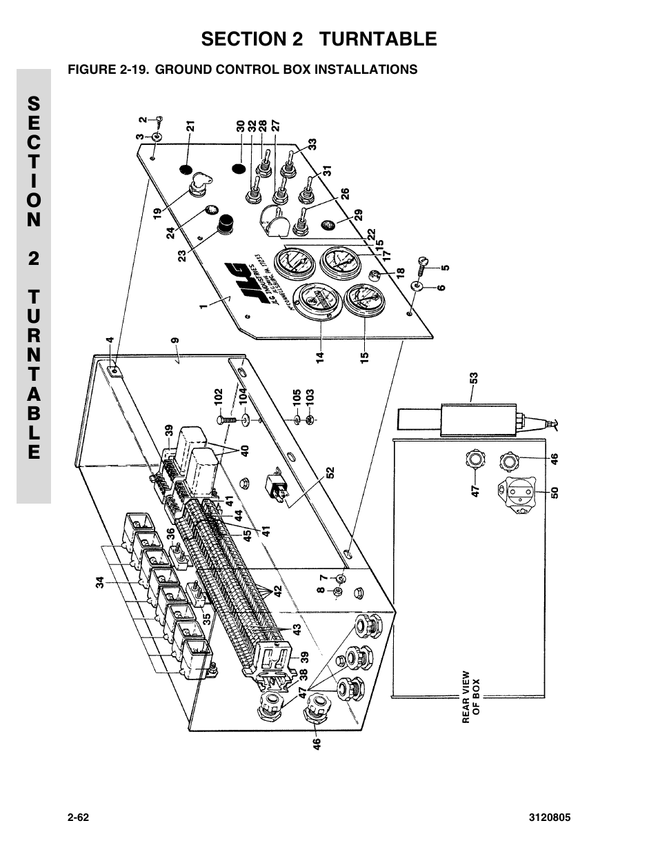 Figure 2-19. ground control box installations, Ground control box installations -62 | JLG 40HA Parts Manual User Manual | Page 118 / 246