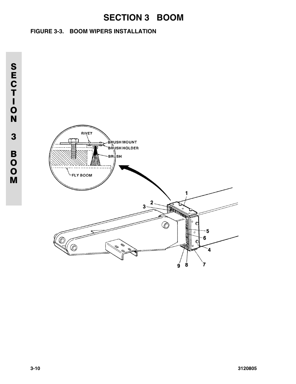 Figure 3-3. boom wipers installation | JLG 40HA Parts Manual User Manual | Page 138 / 246