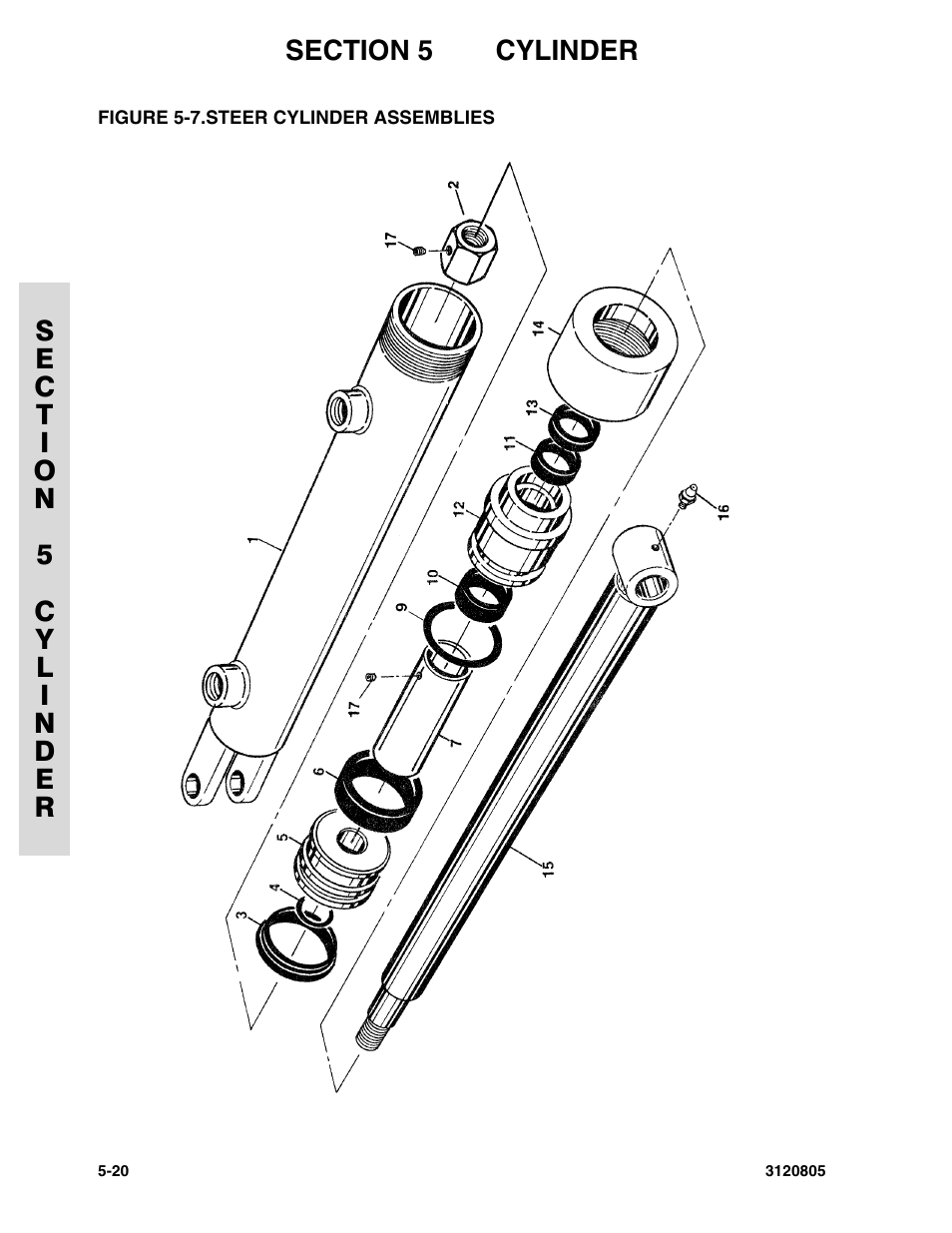 Figure 5-7. steer cylinder assemblies | JLG 40HA Parts Manual User Manual | Page 188 / 246