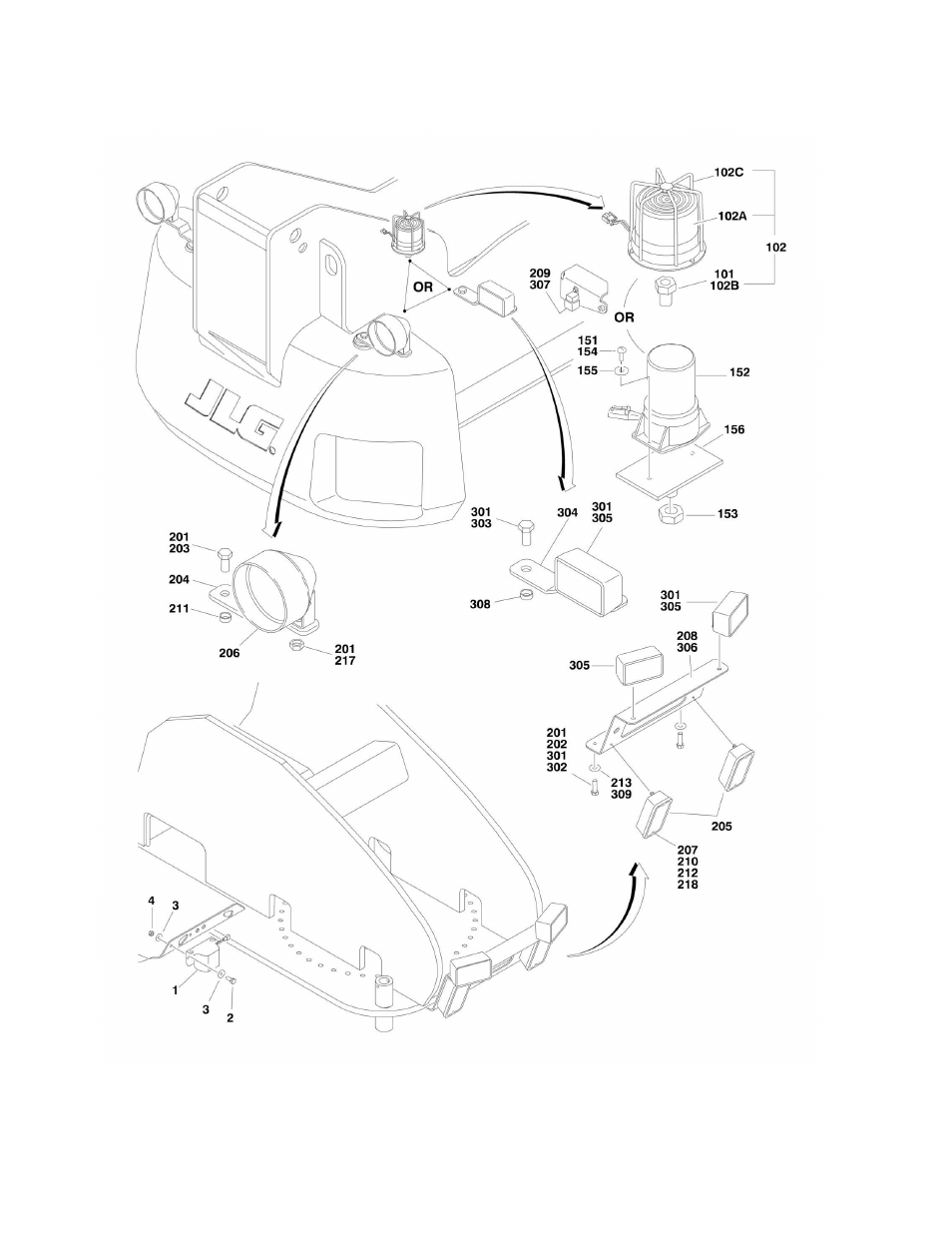 Figure 2-20. accessories installation | JLG 1350SJP Parts Manual User Manual | Page 158 / 454