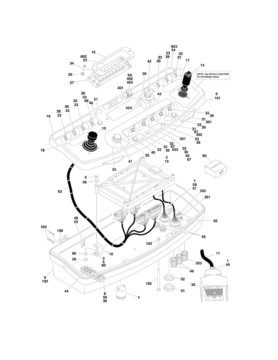 Figure 4-3. platform console assembly | JLG 1350SJP Parts Manual User Manual | Page 256 / 454
