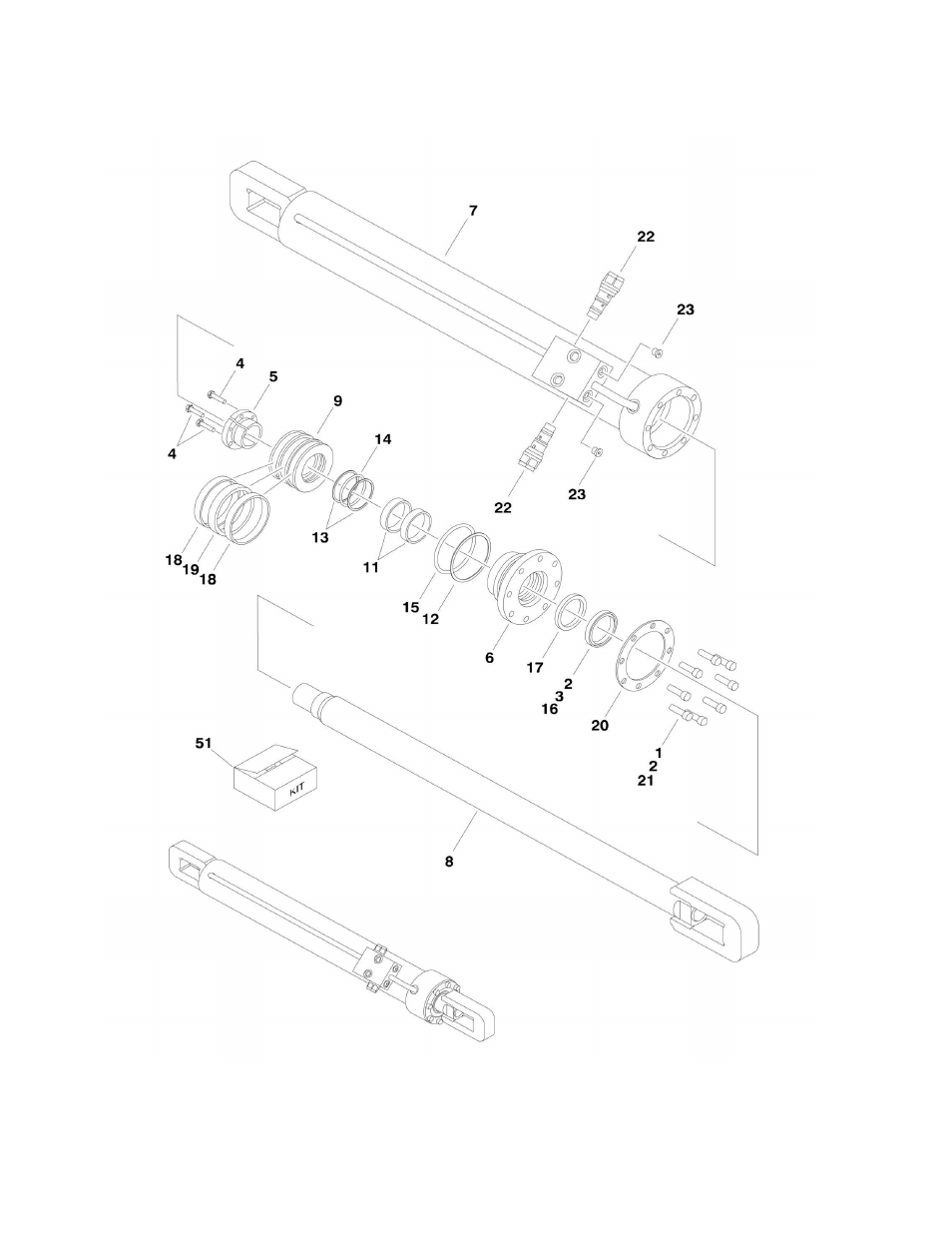 Figure 5-1. axle extension cylinder assembly | JLG 1350SJP Parts Manual User Manual | Page 280 / 454