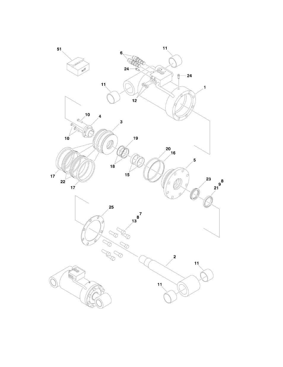 Figure 5-2. axle lockout cylinder assembly | JLG 1350SJP Parts Manual User Manual | Page 282 / 454