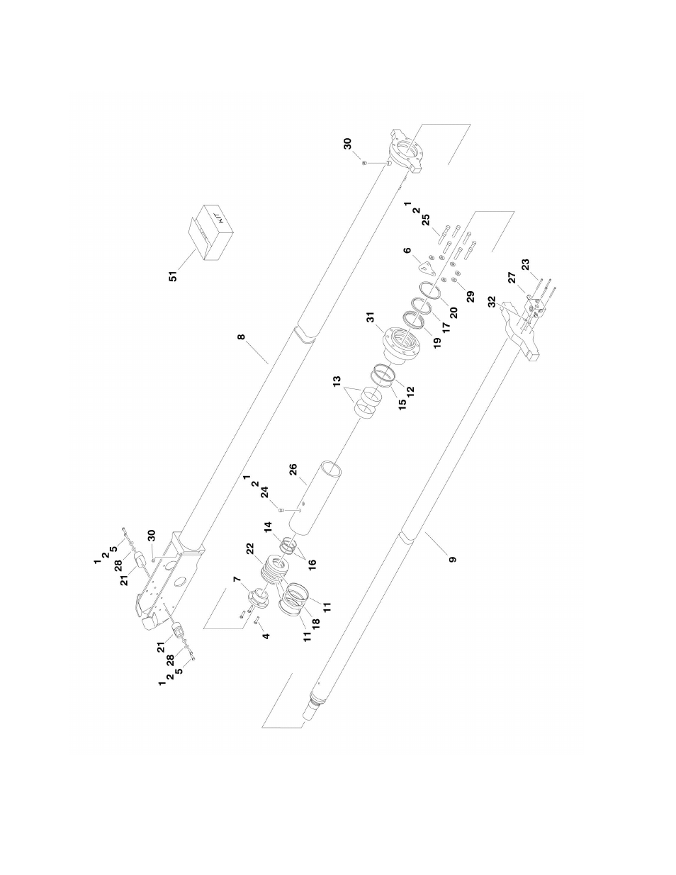 Figure 5-8. telescope cylinder assembly | JLG 1350SJP Parts Manual User Manual | Page 294 / 454