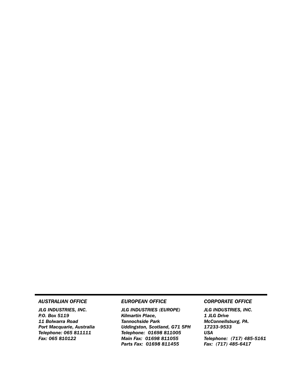 JLG 3969electric Operator Manual User Manual | Page 2 / 44