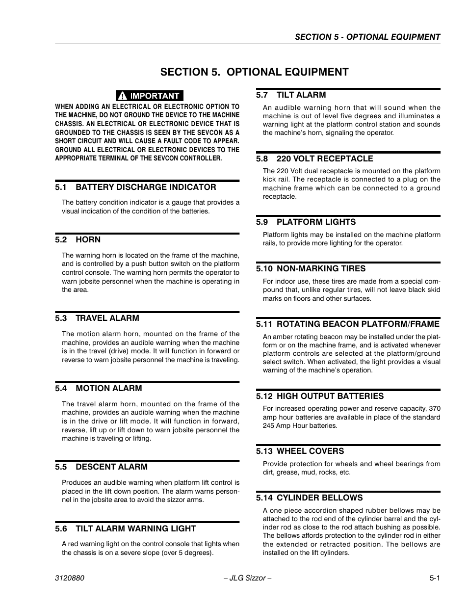 JLG 3969electric Operator Manual User Manual | Page 35 / 44