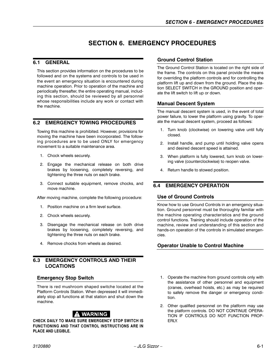 JLG 3969electric Operator Manual User Manual | Page 37 / 44