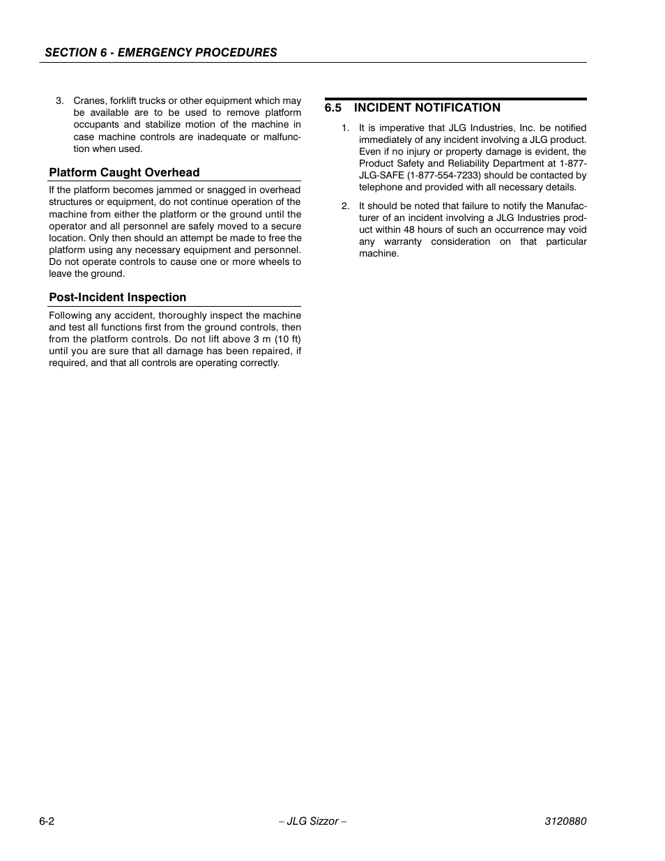 JLG 3969electric Operator Manual User Manual | Page 38 / 44