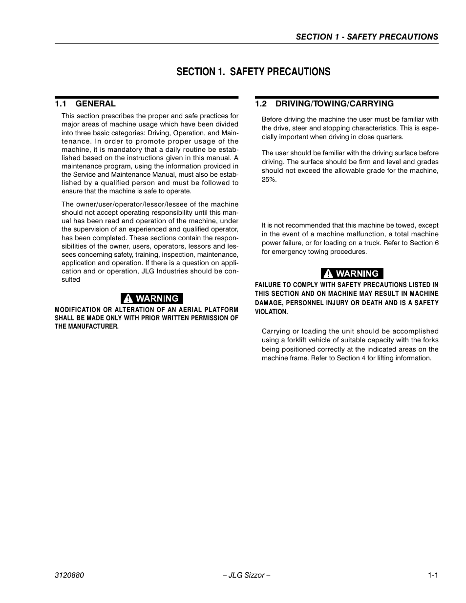 JLG 3969electric Operator Manual User Manual | Page 9 / 44