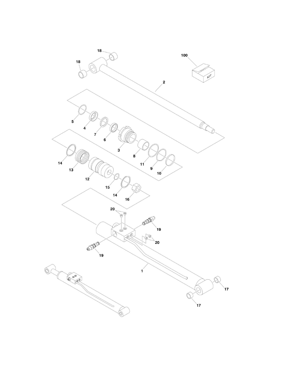 Figure 5-2. lift (jib) cylinder assembly | JLG E300 Parts Manual User Manual | Page 106 / 172