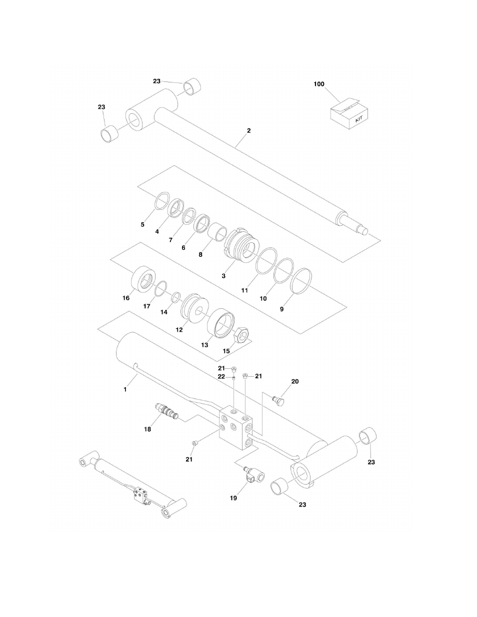 Figure 5-3. lift (main boom) cylinder assembly | JLG E300 Parts Manual User Manual | Page 108 / 172