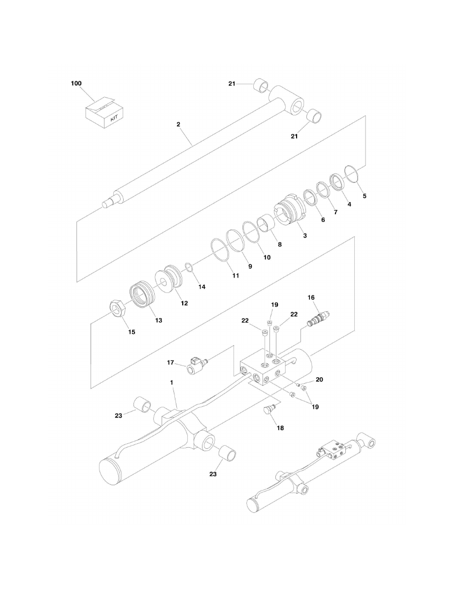 Figure 5-4. lift (tower boom) cylinder assembly | JLG E300 Parts Manual User Manual | Page 110 / 172