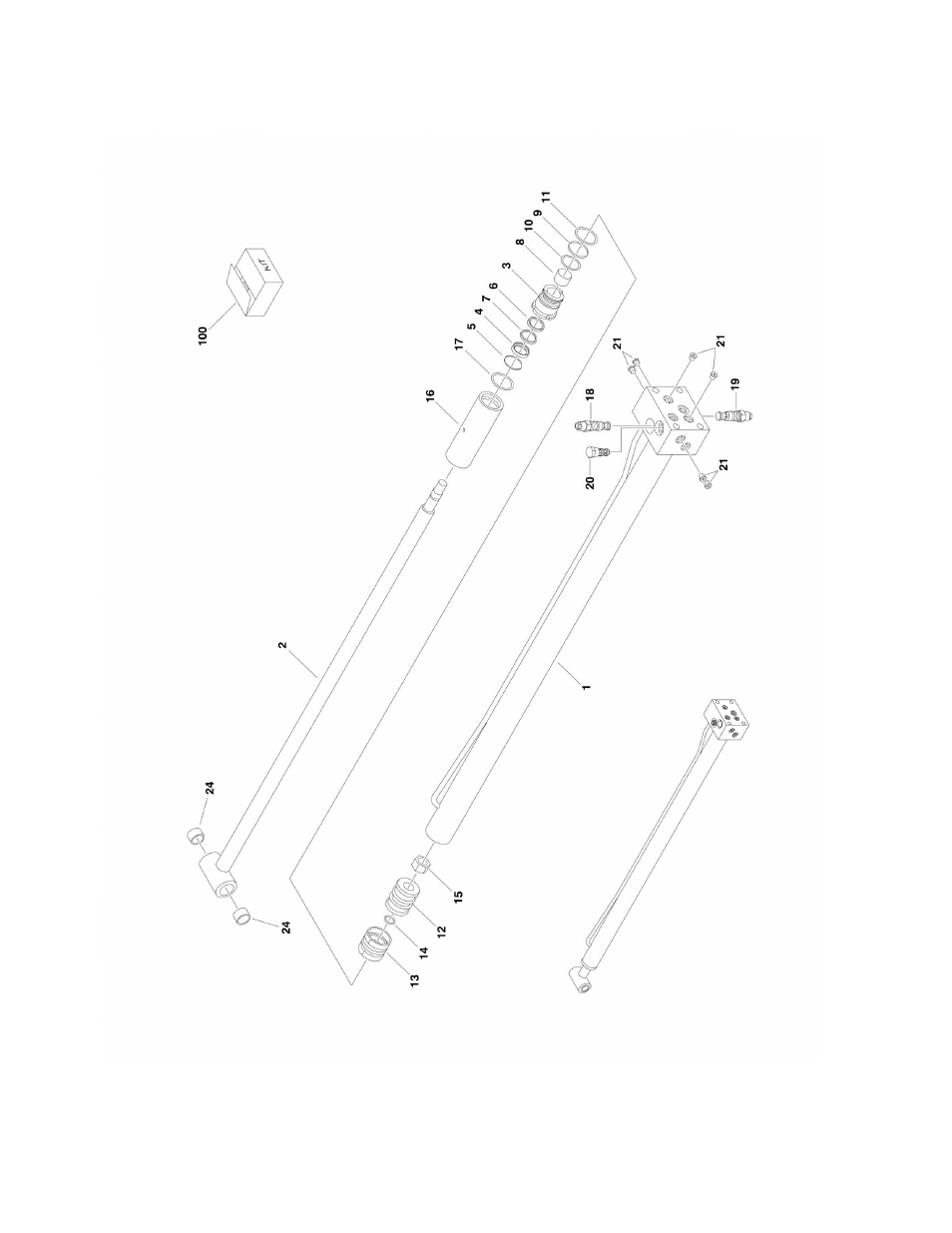 Figure 5-7. telescope cylinder assembly | JLG E300 Parts Manual User Manual | Page 116 / 172