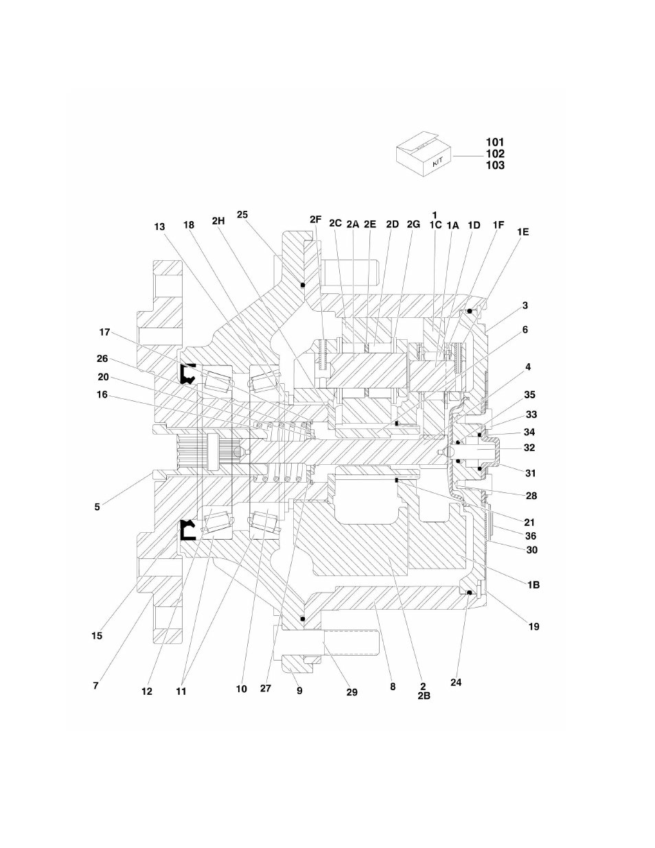 Figure 1-3. drive hub assembly | JLG E300 Parts Manual User Manual | Page 14 / 172