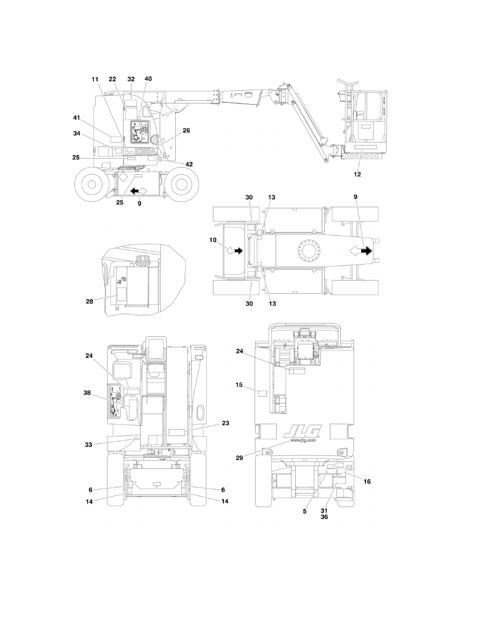 Figure 8-2. decal installation (country specs) | JLG E300 Parts Manual User Manual | Page 146 / 172