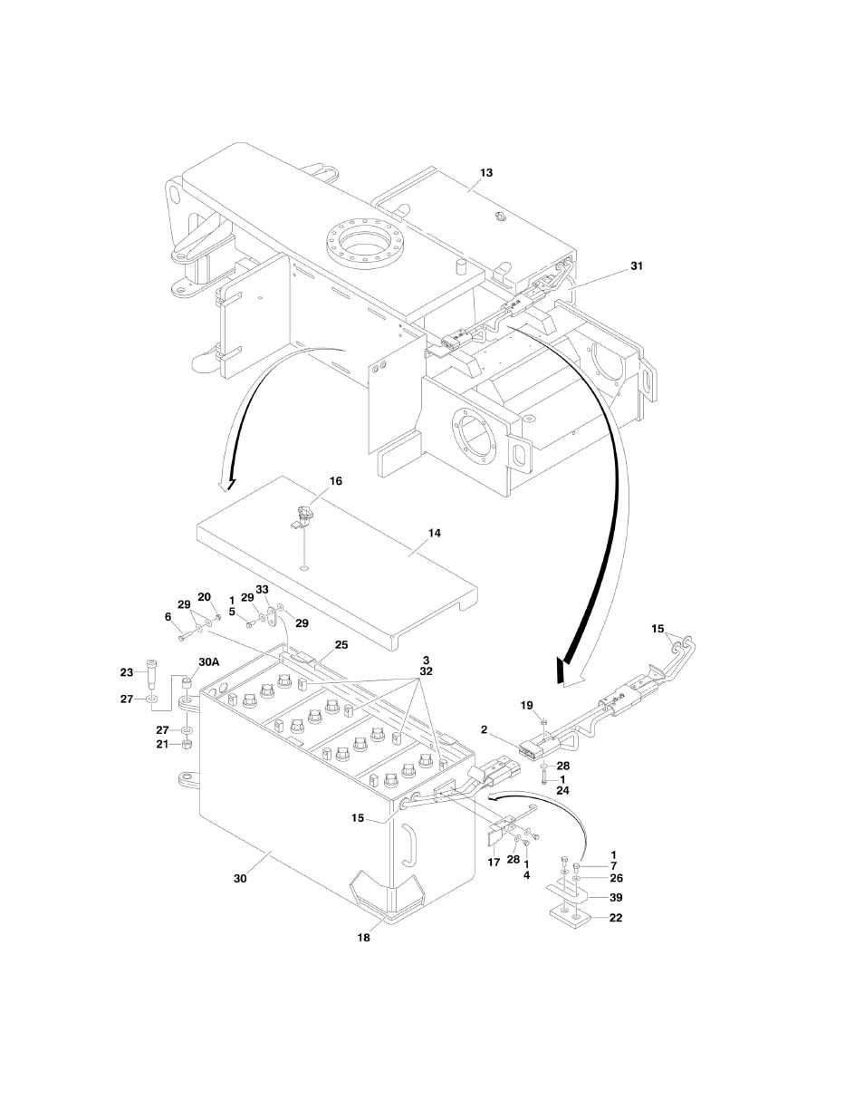 Figure 1-6. battery box installation | JLG E300 Parts Manual User Manual | Page 24 / 172