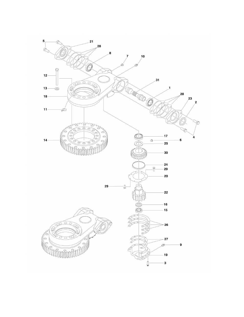 Figure 2-5. turntable bearing assembly | JLG E300 Parts Manual User Manual | Page 42 / 172